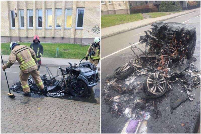 Palangoje liepsnos pasiglemžė automobilį – Palangos miesto svetainė