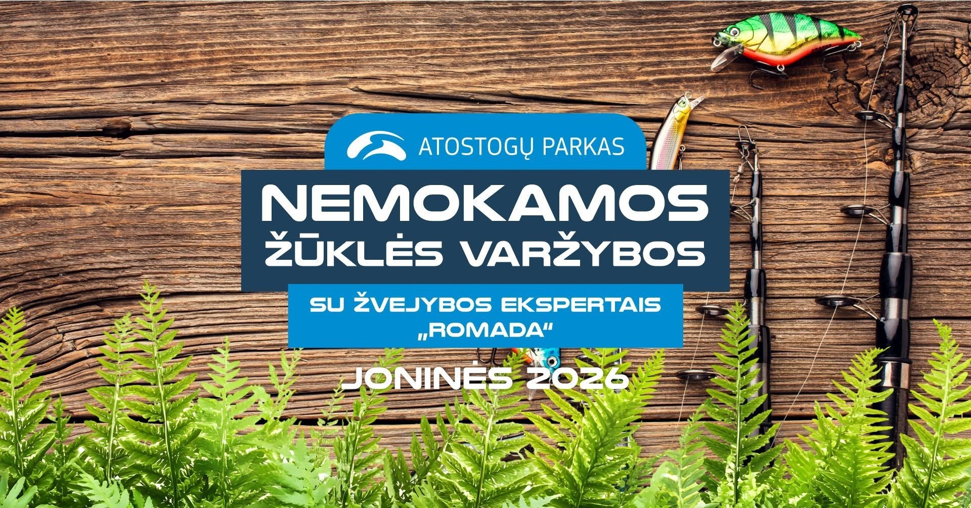 Nemokamos Joninių žūklės varžybos „Atostogų parke“!